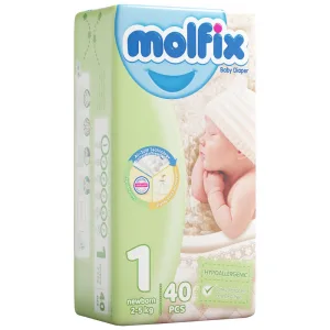 پوشک بچه مولفیکس دوبل سایز 1 بسته 40 عددی
